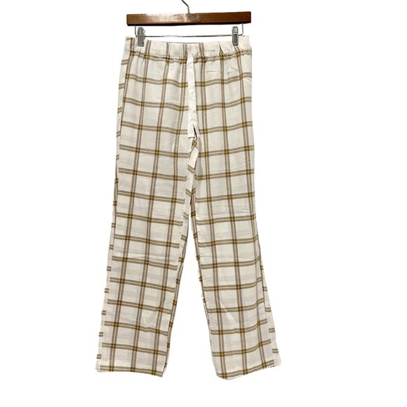 J Crew Printed Flannel Pajama Pant in Ivory Camel XS - Picture 2 of 4